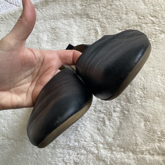 Everlane The Day Glove Slip On Tan Leather Ballet Flats US 10.5 Black round toe - Picture 5 of 16
